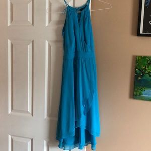 White House black market chiffon halter dress